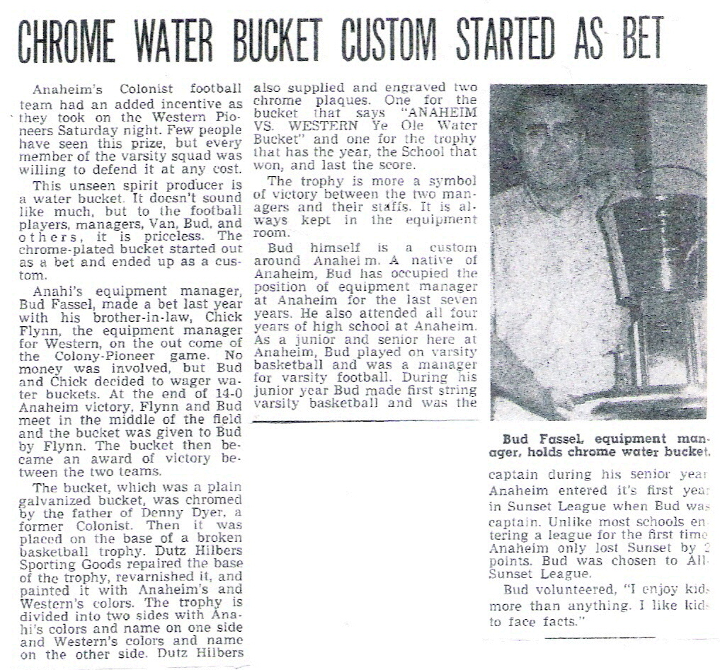 BUD FASSEL AND BUCKET