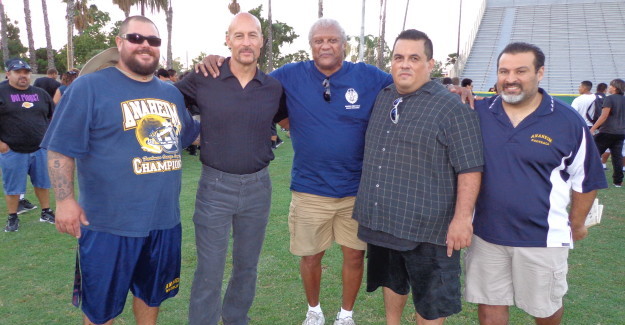 Football Alumni - Darren Graham ('95), Ken Faul ('78), Gerry Woodward ('58), Moice Chavez ('89), Brian Diaz ('93)