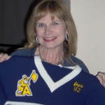 Joyce with more blue and gold spiritwear.